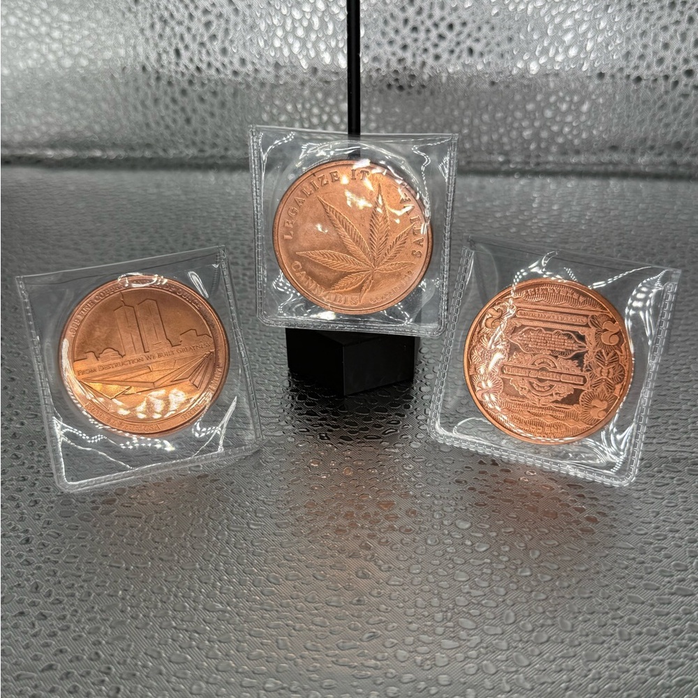 Copper Collectible Coins Set